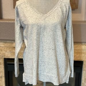 Sweater Poof Apparel V-neck gray size M